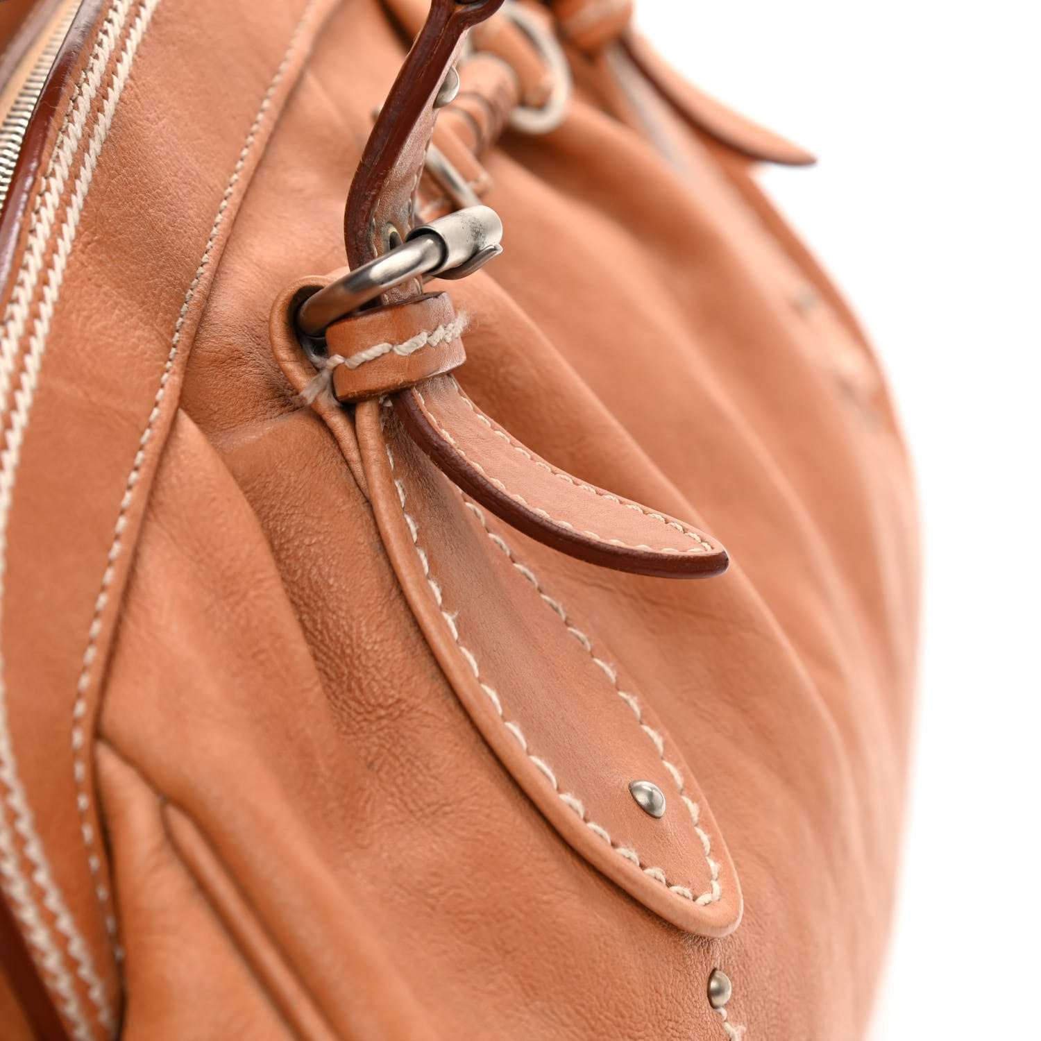 Christian Dior Calfskin Large My Dior Frame Pocket Satchel Brown 10 of 12