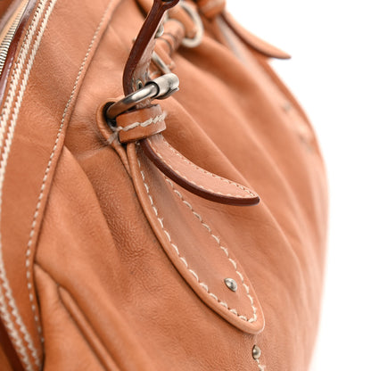 Christian Dior Calfskin Large My Dior Frame Pocket Satchel Brown 10 of 12