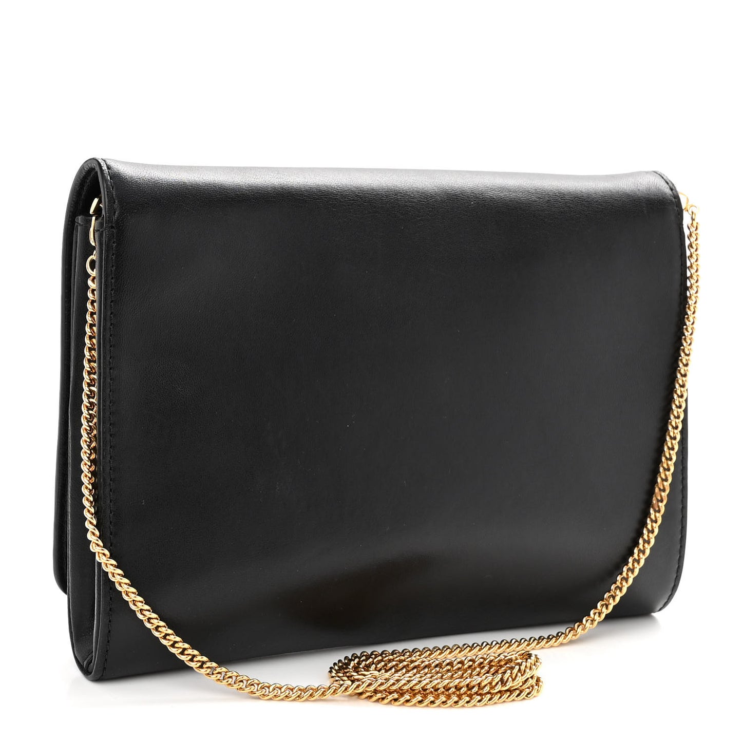Vitello Palazzo Medusa Evening Clutch Bag Black