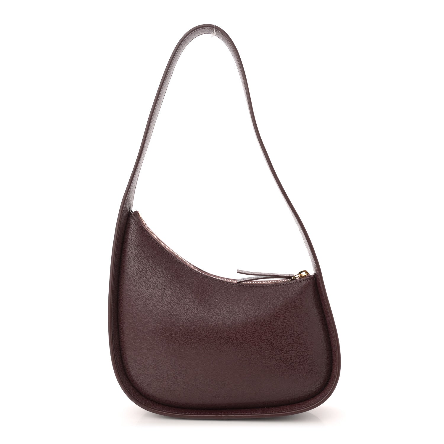 The Row Grained Calfskin Half Moon Shoulder Bag Raisin 1 of 11