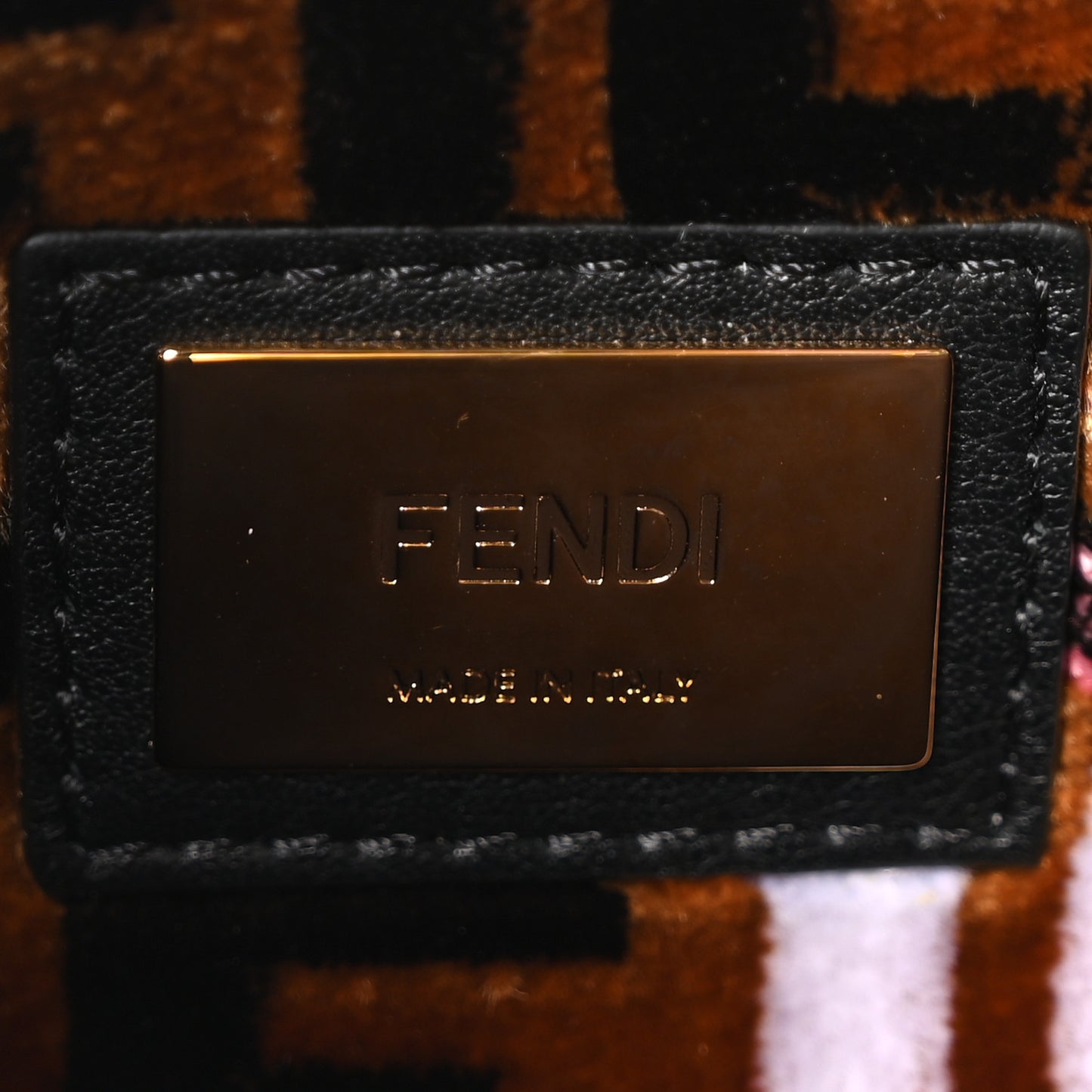 Calfskin Velvet Fun Fair Medium Peekaboo Iconic Satchel Black Tobacco Multicolor