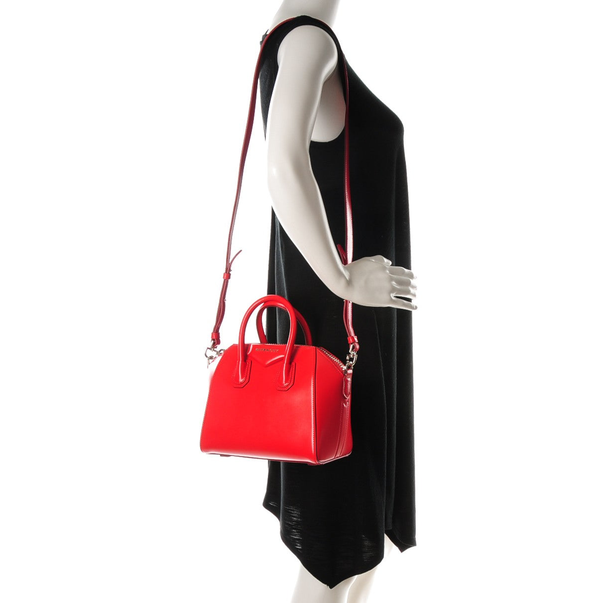 Givenchy Shiny Lord Calfskin Mini Antigona Medium Red 2 of 7
