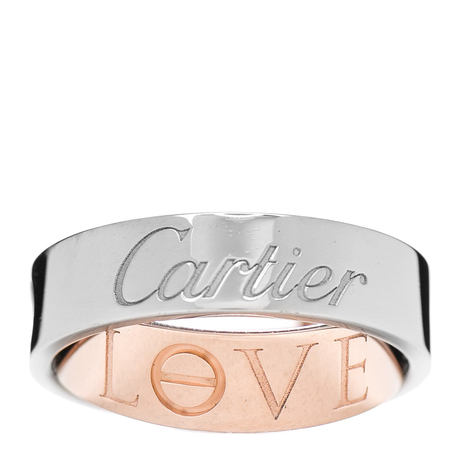 Cartier 18K White Pink Gold 5.5mm Astro LOVE Ring 50 5.25 1 of 4