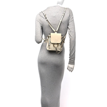 Chloe Suede Calfskin Mini Faye Backpack Off White 2 of 19