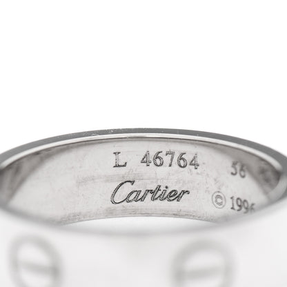 Cartier 18K White Gold 5.5mm LOVE Ring 56 7.5 3 of 6