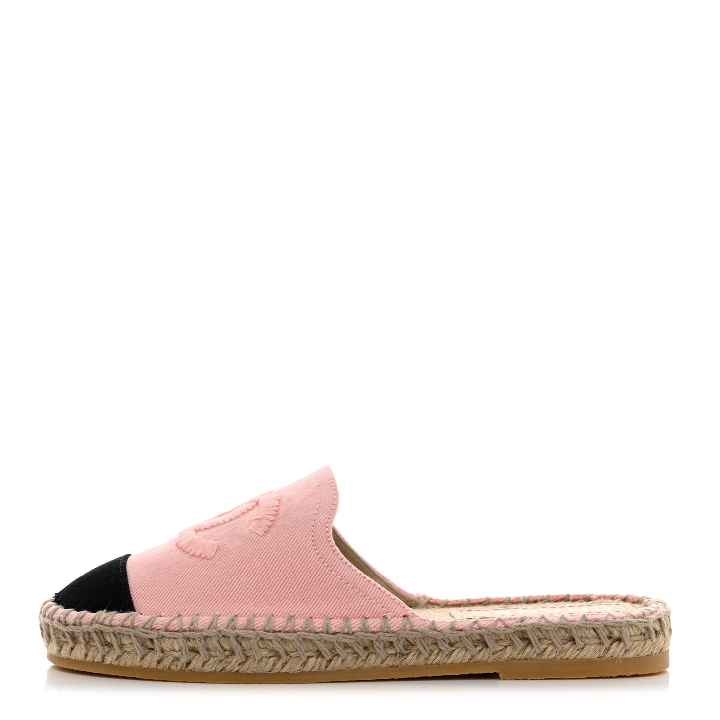 Denim CC Espadrille Mules 35 Pink Black