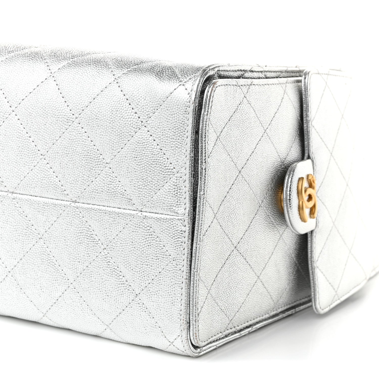 Chanel Metallic Caviar Quilted Medium Chanel 25 Handbag Silver 11 of 11