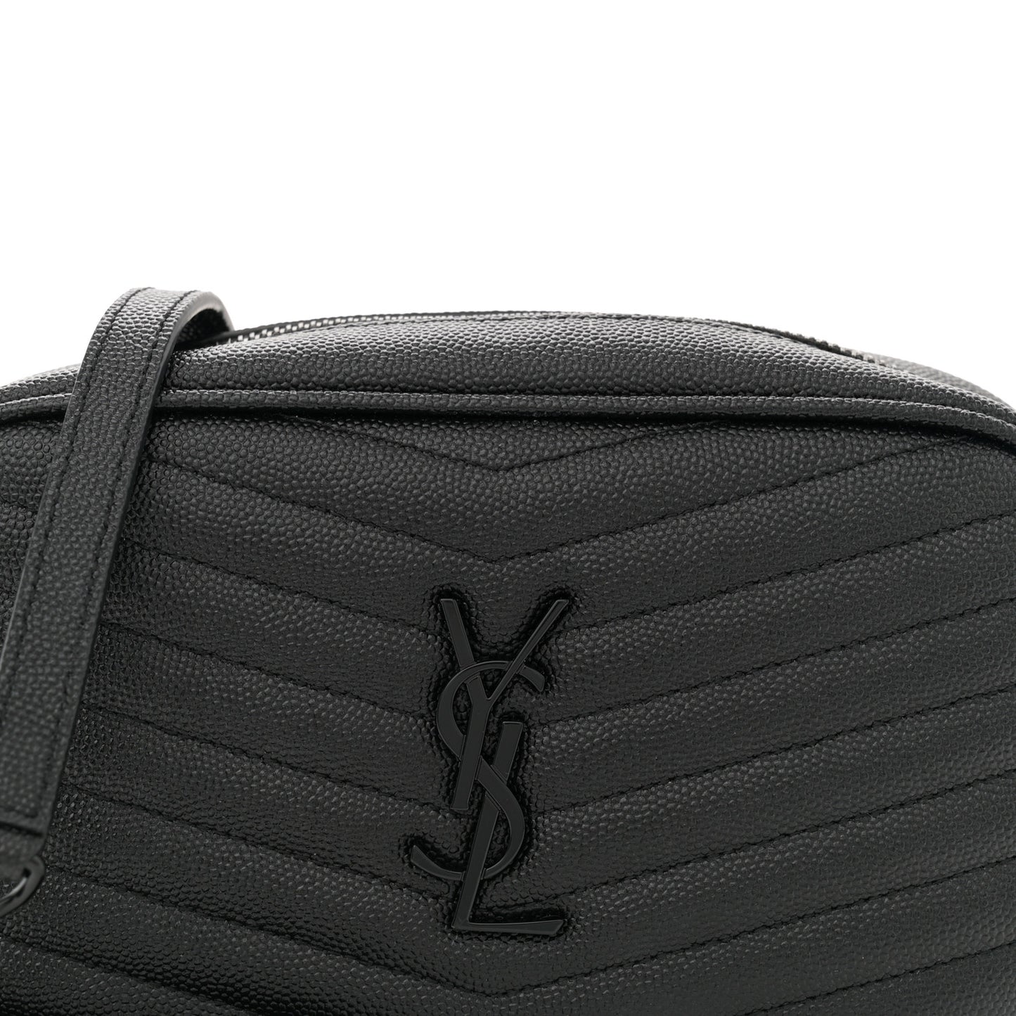 Grain De Poudre Matelasse Monochrome Monogram Mini Lou Camera Bag Black