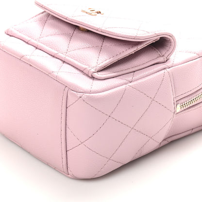 Chanel Caviar Quilted CC Mini Classic Backpack Lilac 10 of 11