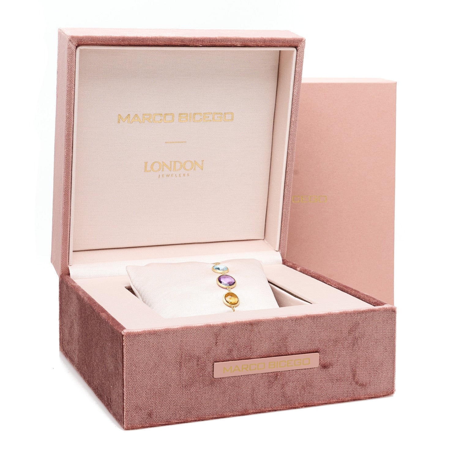 Marco Bicego 18K Yellow Gold Multi Gemstone Jaipur Color Graduated Bracelet 4 of 4