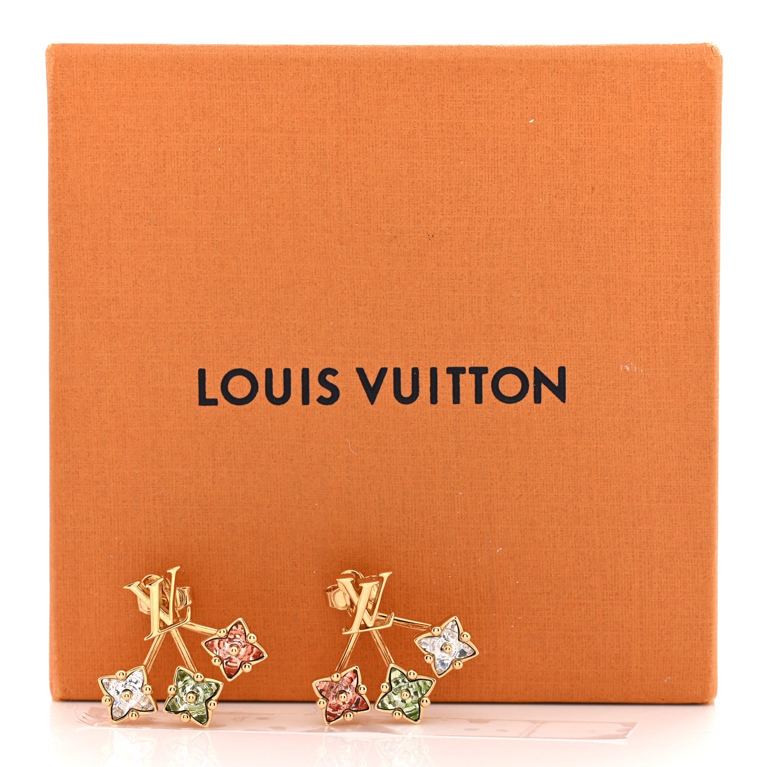 Louis Vuitton Metal Crystal Loulougram Earrings Multicolor 5 of 5