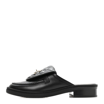 Chanel Lambskin Quilted CC Turnlock Mules 36 Black 1 of 9