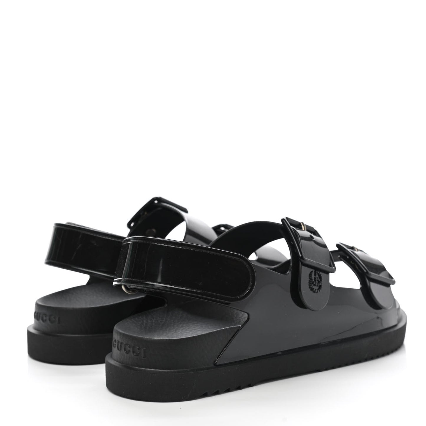 Rubber Mini Double G Womens Isla Dad Sandals 38 Black