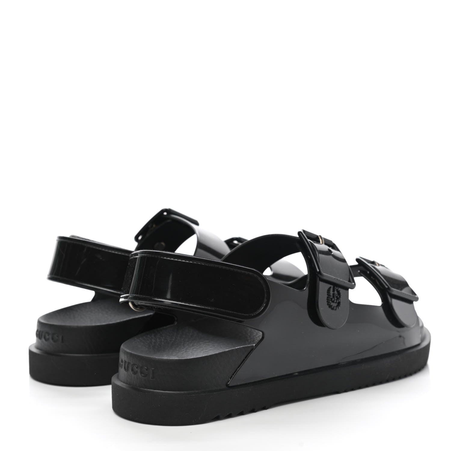 Gucci Rubber Mini Double G Womens Isla Dad Sandals 38 Black 4 of 10