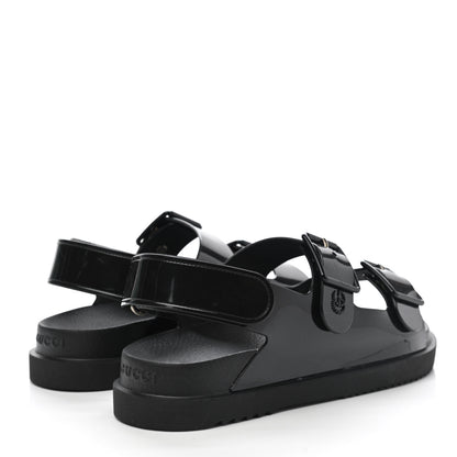 Gucci Rubber Mini Double G Womens Isla Dad Sandals 38 Black 4 of 10