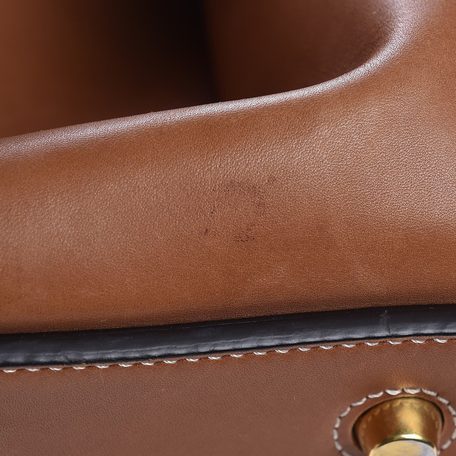 Celine Smooth Calfskin Small Edge Shoulder Bag Camel 9 of 10
