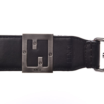 Fendi Fabric Calfskin FF Strap You Grey Black 3 of 6