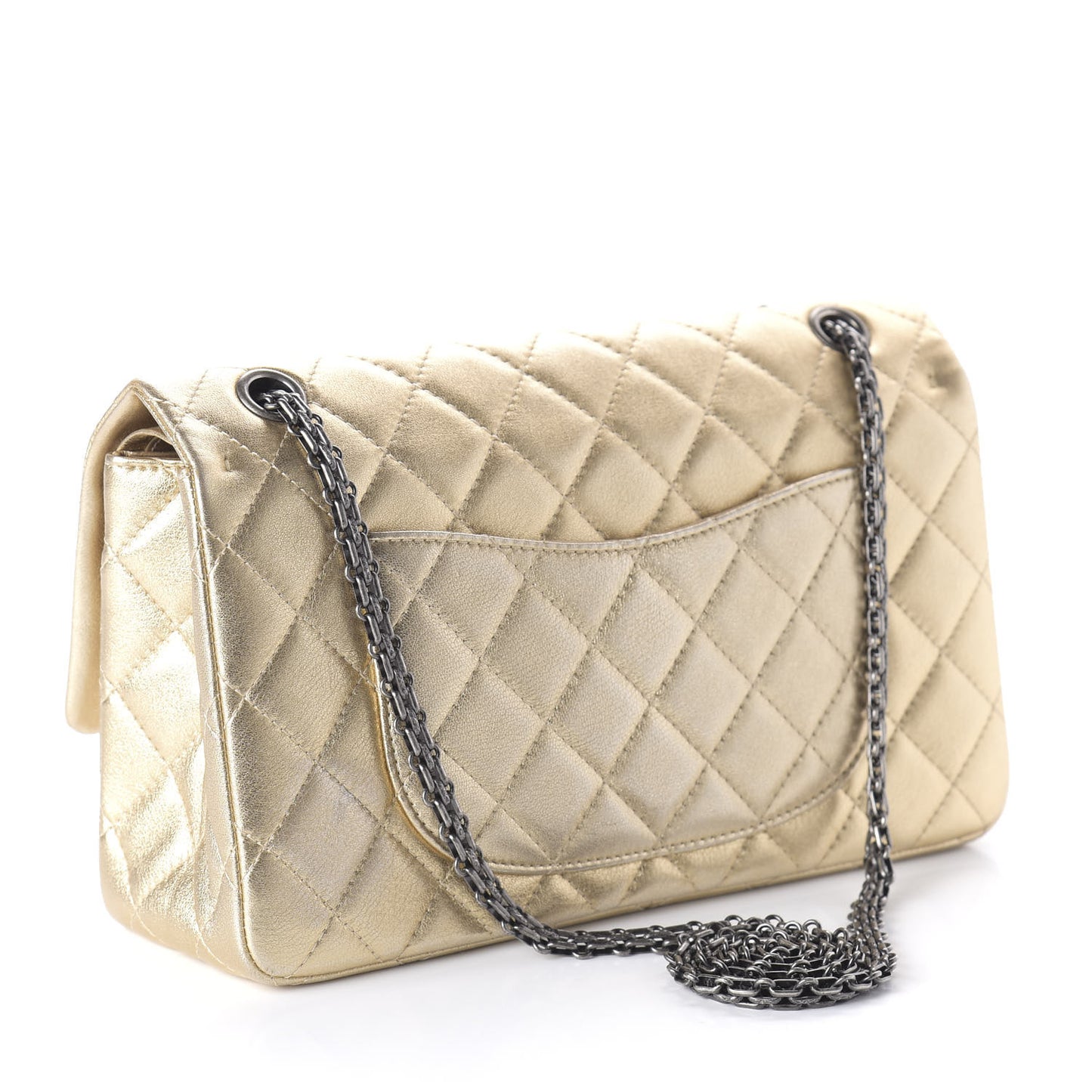 Metallic Calfskin Quilted 2.55 Reissue 226 Flap Gold