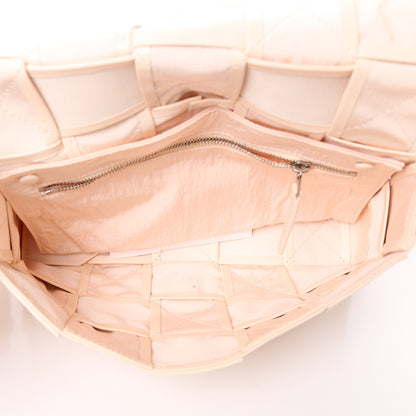 Bottega Veneta Paper Calfskin Maxi Intreccio Cassette Crossbody Bag Melon Washed 5 of 10