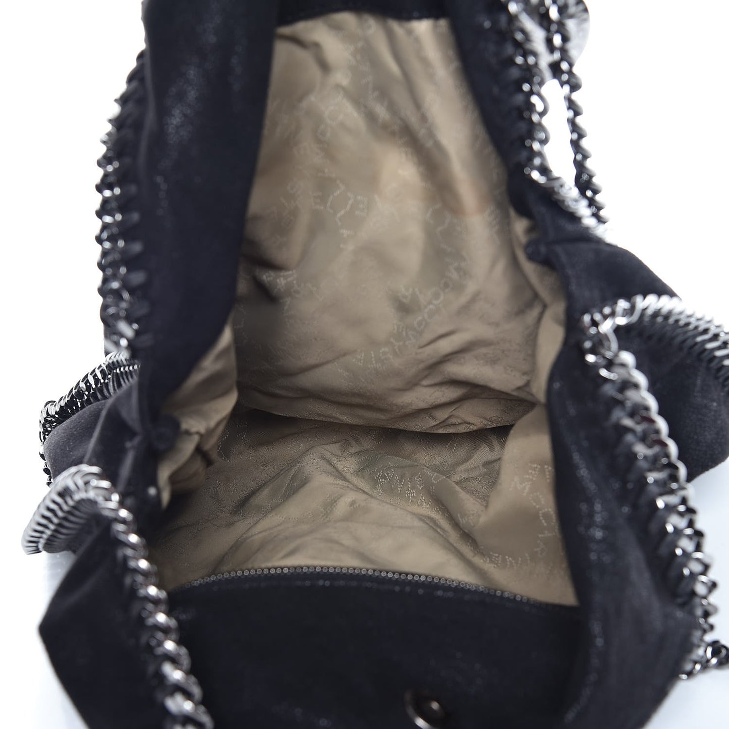 Shaggy Deer Small Falabella Fold Over Tote Black