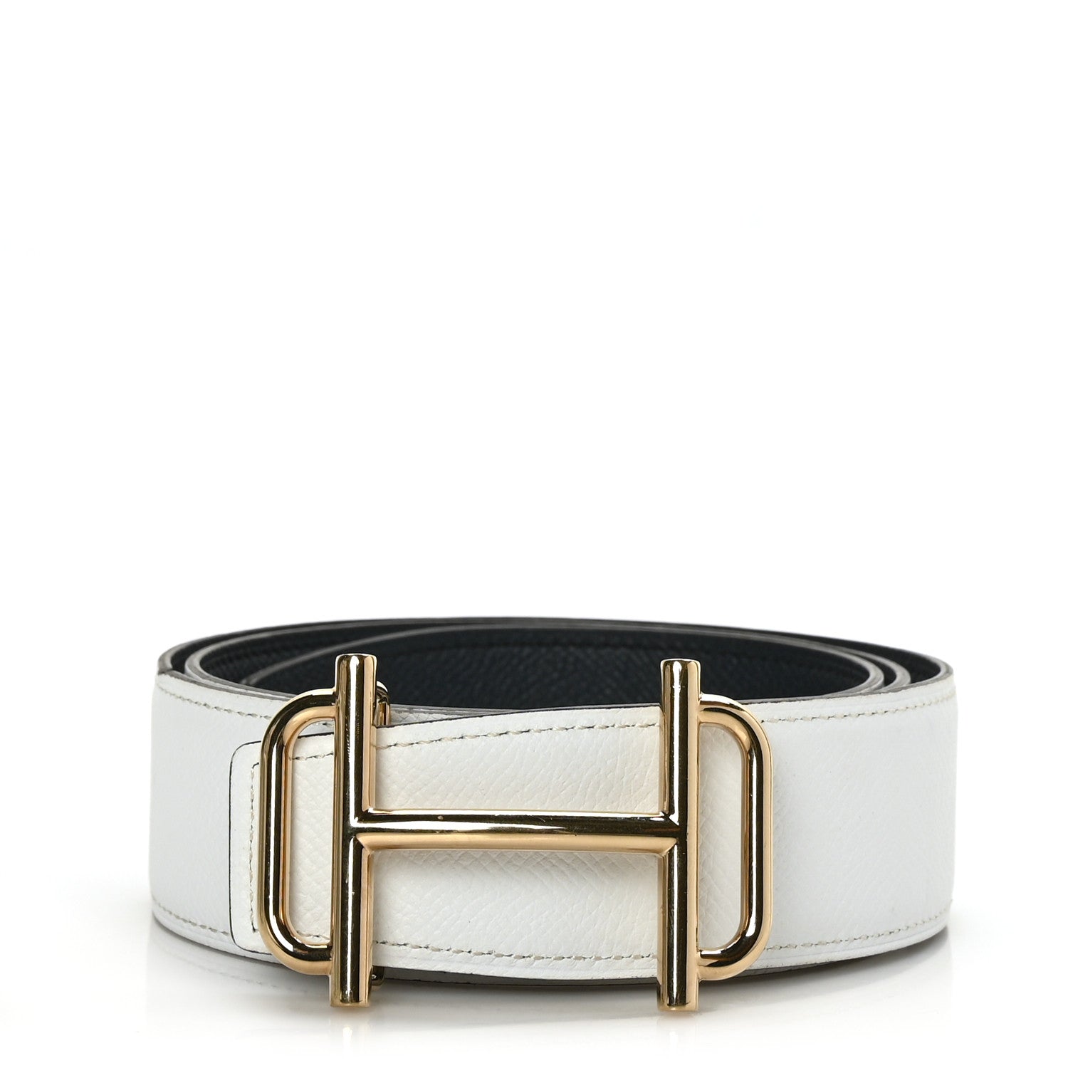 Hermes Epsom 32mm Royal Belt 80 Black White 1 of 5