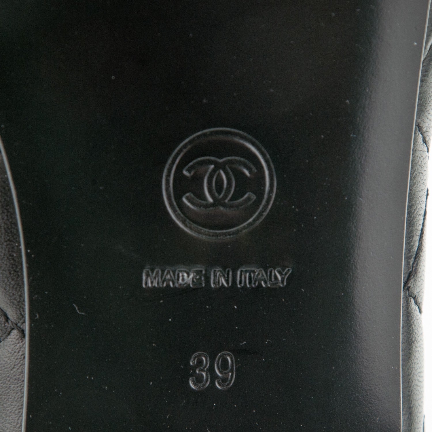 Chanel Lambskin Patent Quilted Cap Toe Ballerina Flats 39 Black 6 of 7