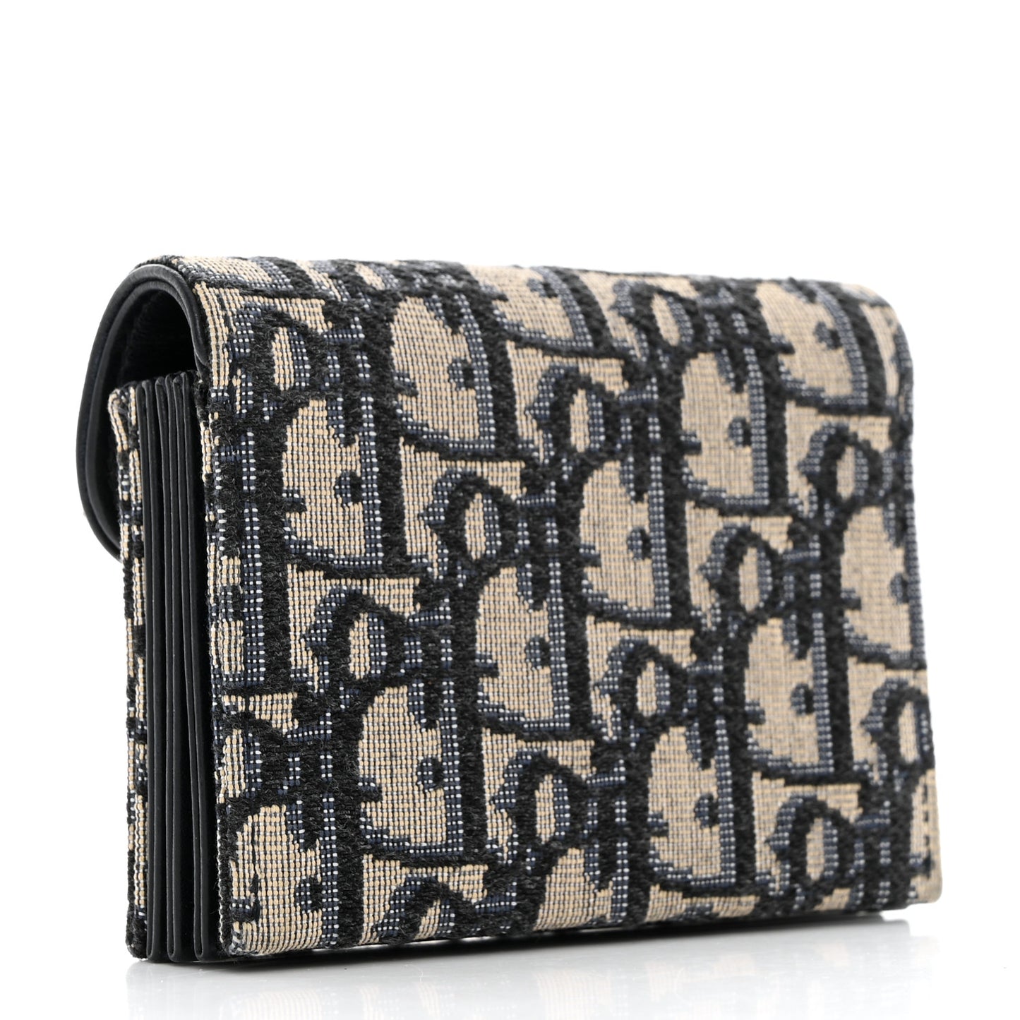 Oblique Saddle 5-Gusset Card Holder Blue