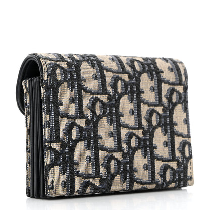 Christian Dior Oblique Saddle 5-Gusset Card Holder Blue 3 of 10