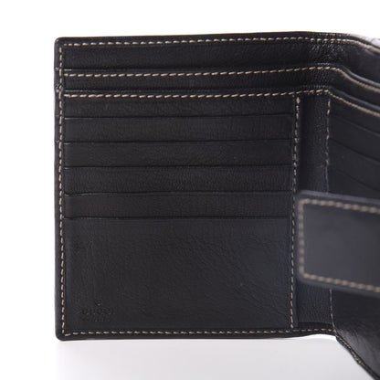 Gucci Calfskin Web Chain Compact Wallet Black 6 of 7