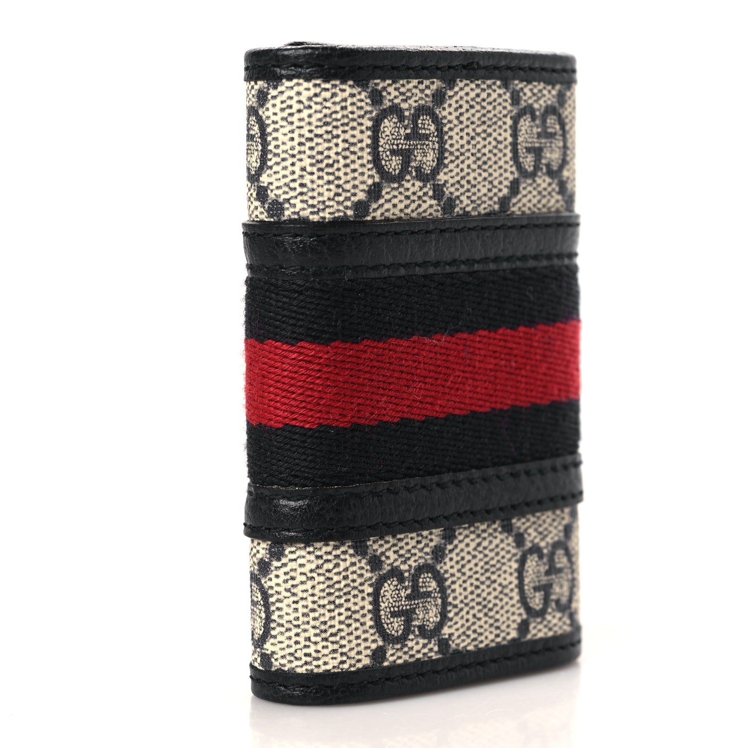Gucci GG Supreme Monogram Web Ophidia 6 Key Holder Case Beige Blue 3 of 8