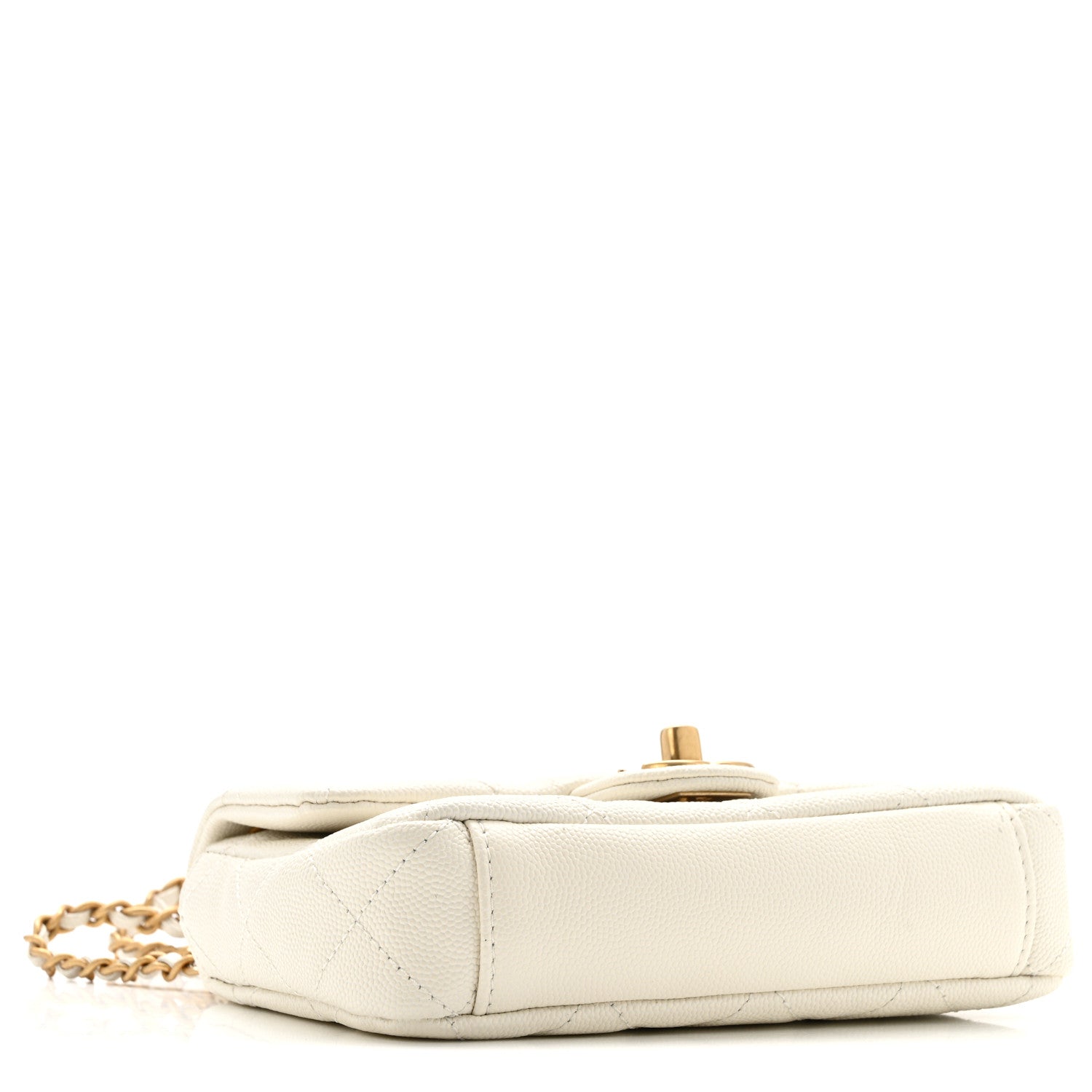 Chanel Caviar Quilted Mini Flap White 4 of 13