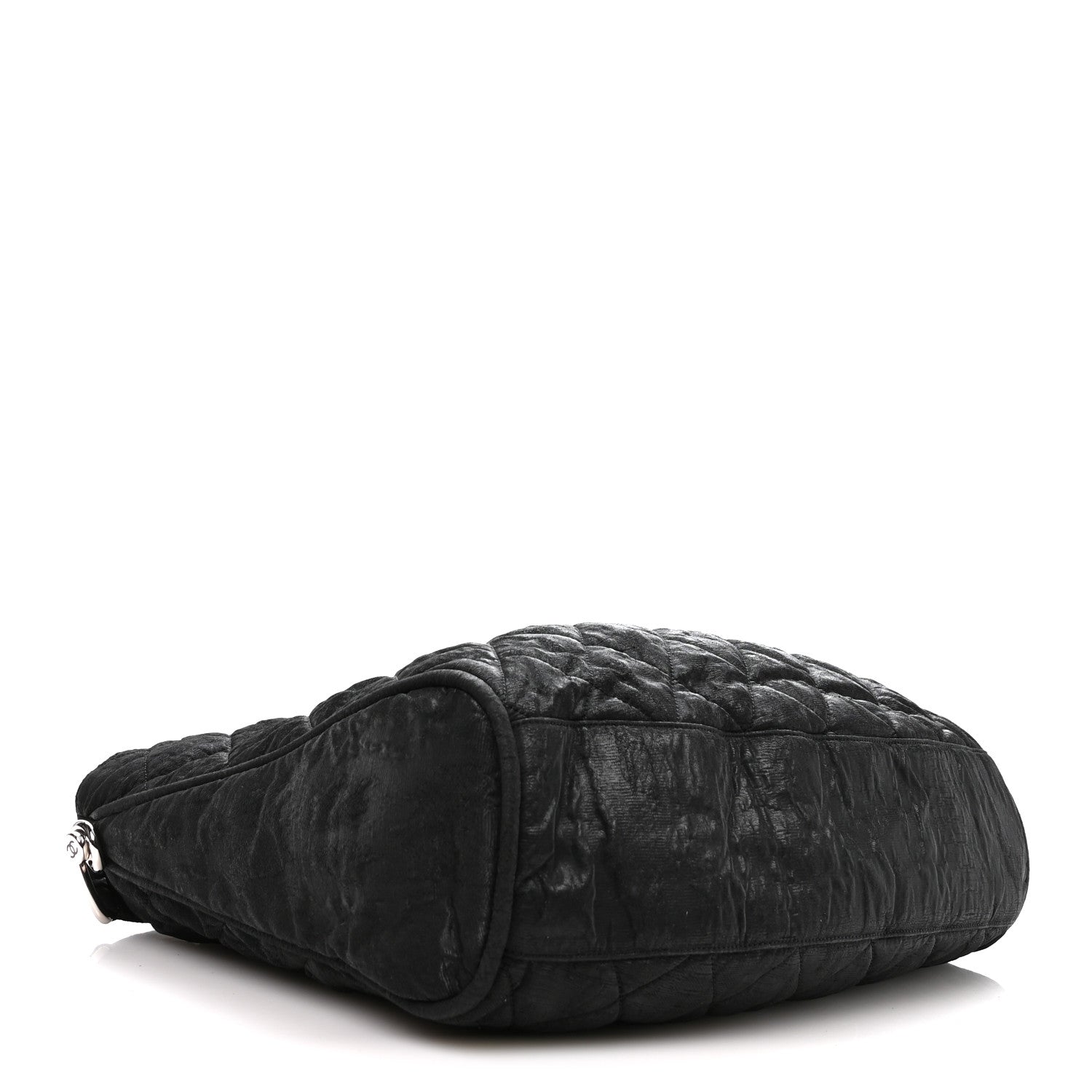 Chanel Crinkled Coated Canvas Le Marais Hobo Black 3 of 9