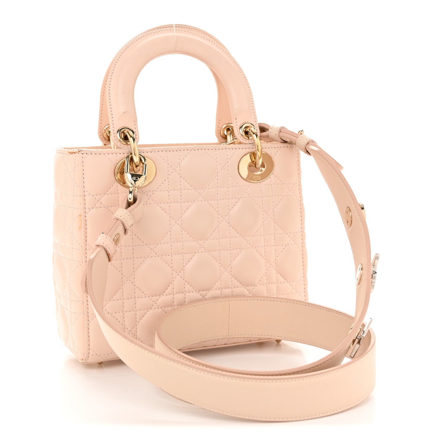 Christian Dior Lambskin Cannage Small Lucky Badges My Lady Dior Light Pink 2 of 15