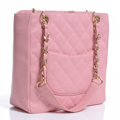 Chanel Caviar Petit Shopping Tote PST Pink 3 of 6