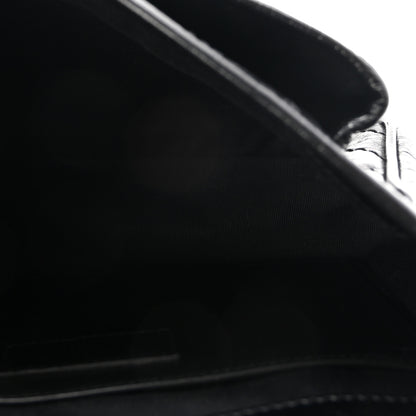 Saint Laurent Crinkled Calfskin Matelasse Monogram Baby Niki Chain Satchel Black 5 of 10