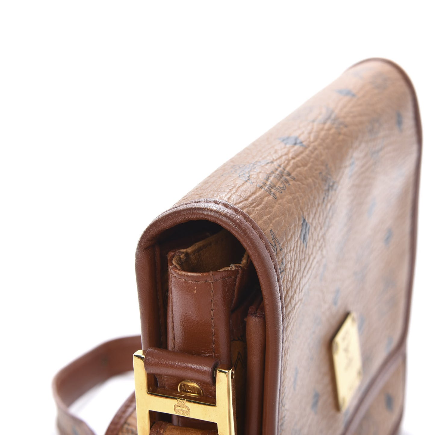 Visetos Small Flap Shoulder Bag Cognac