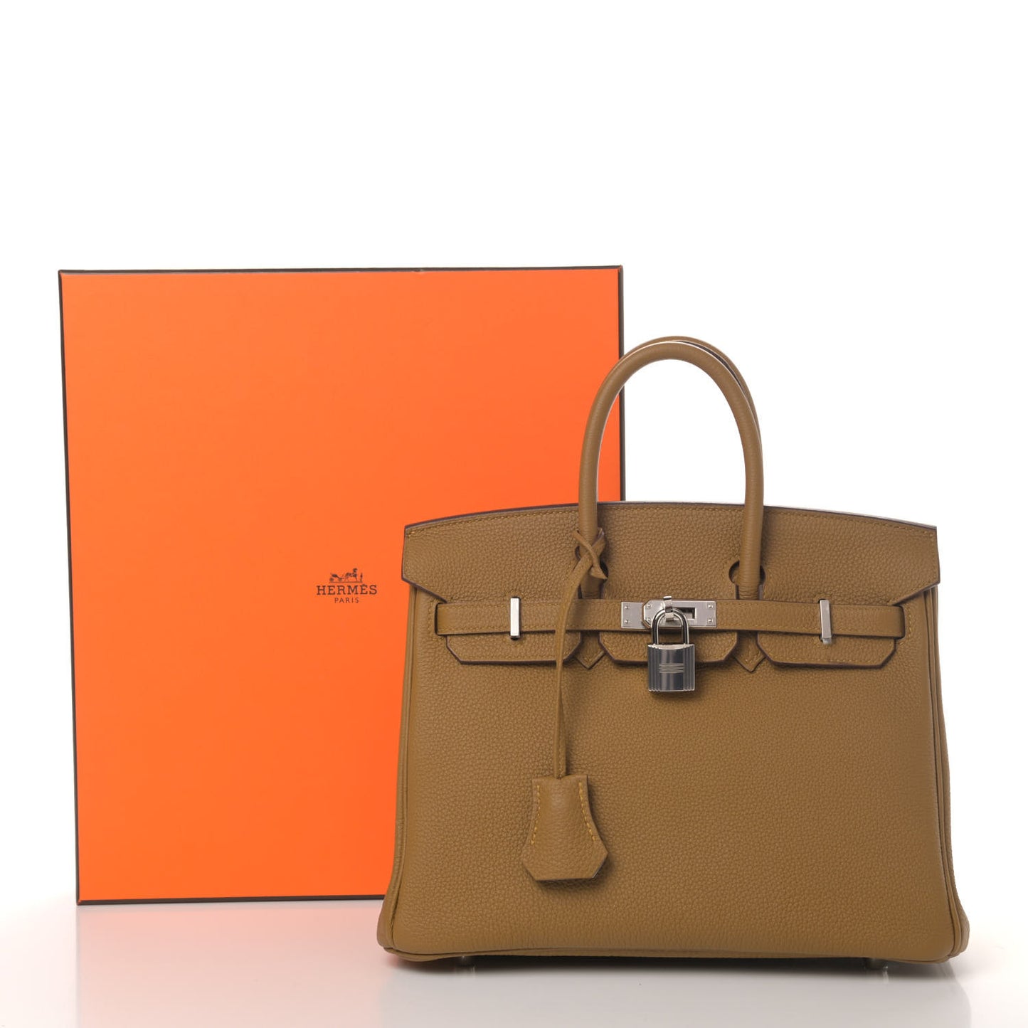 Togo Verso Birkin 25 Bronze Dore Bleu Brume