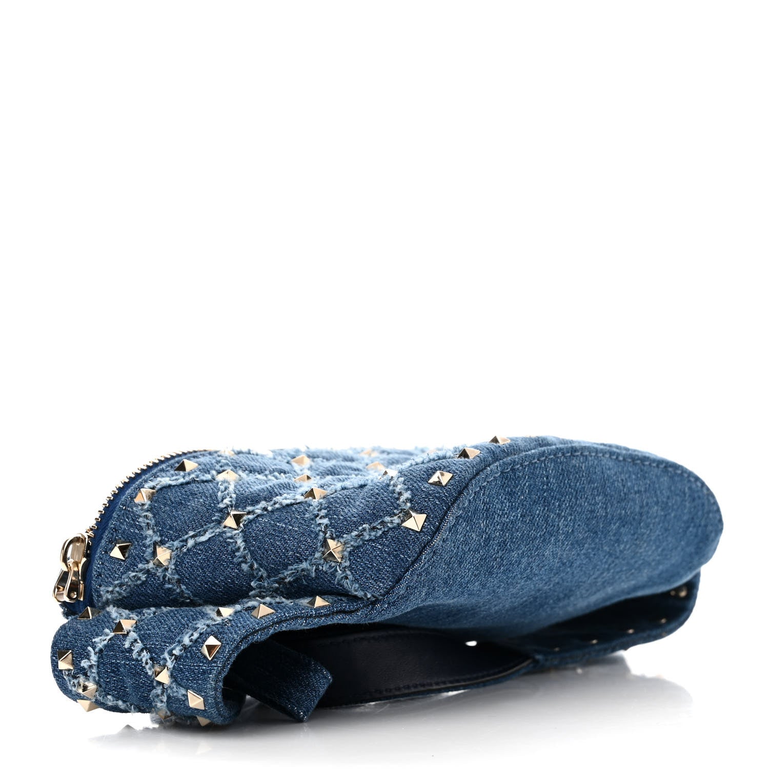 Valentino Garavani Denim Rockstud Spike Belt Bag Denim 4 of 9