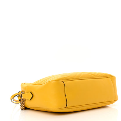 Gucci Calfskin Matelasse Medium GG Marmont Chain Shoulder Bag Stone Topaz 4 of 12