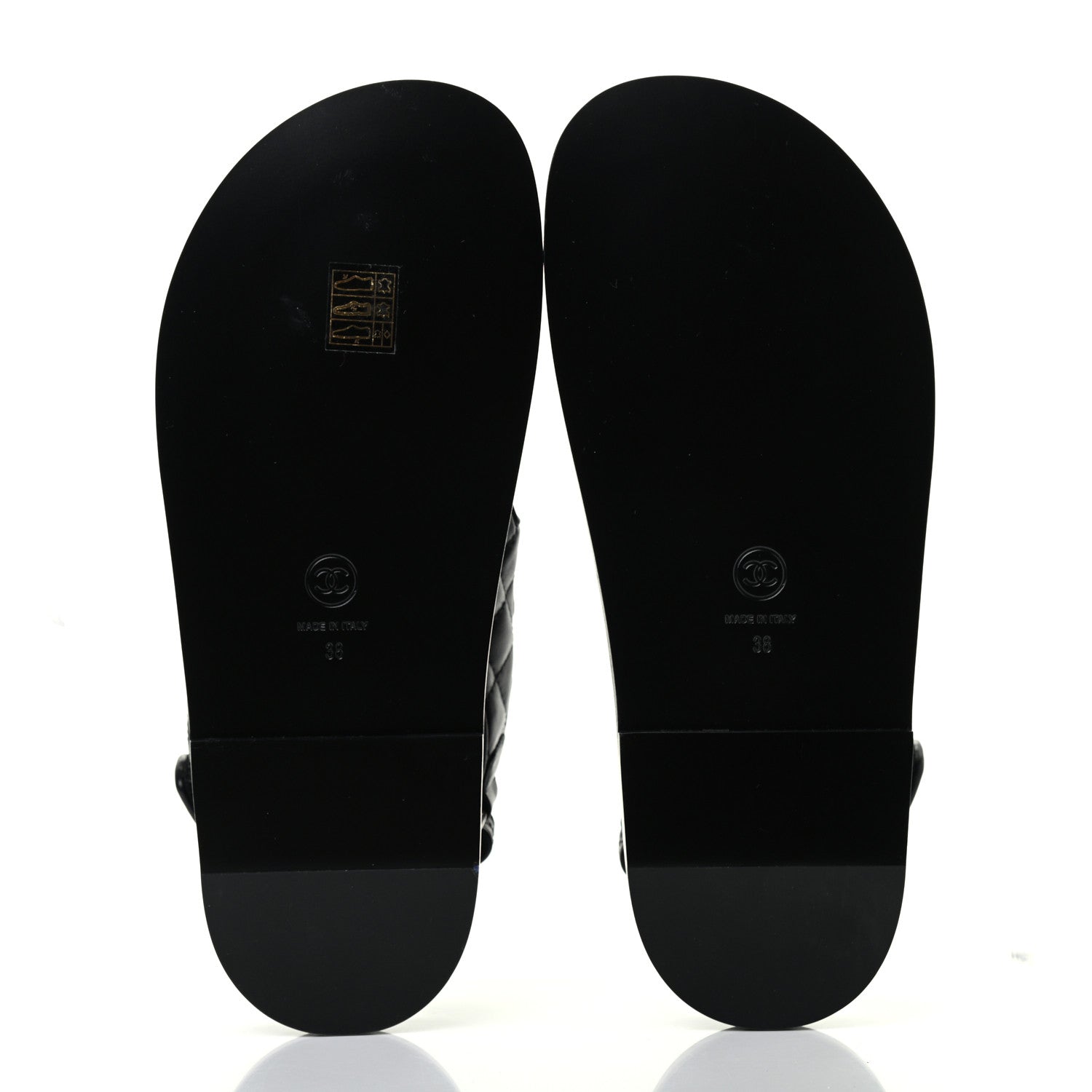 Chanel Lambskin Velcro Dad Sandals 38 Black 4 of 6