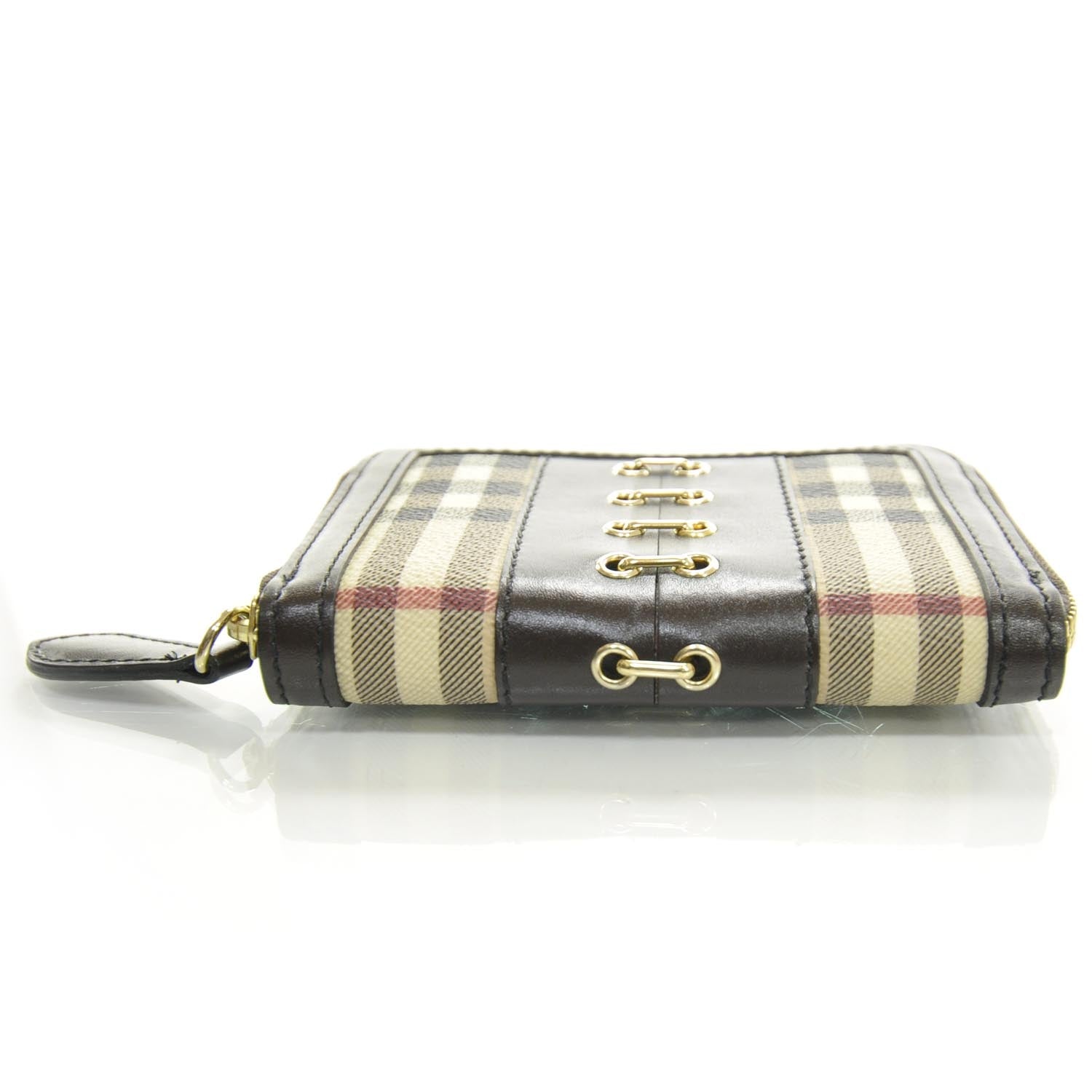 Burberry House Check Metal Stitch Compact Wallet 4 of 8