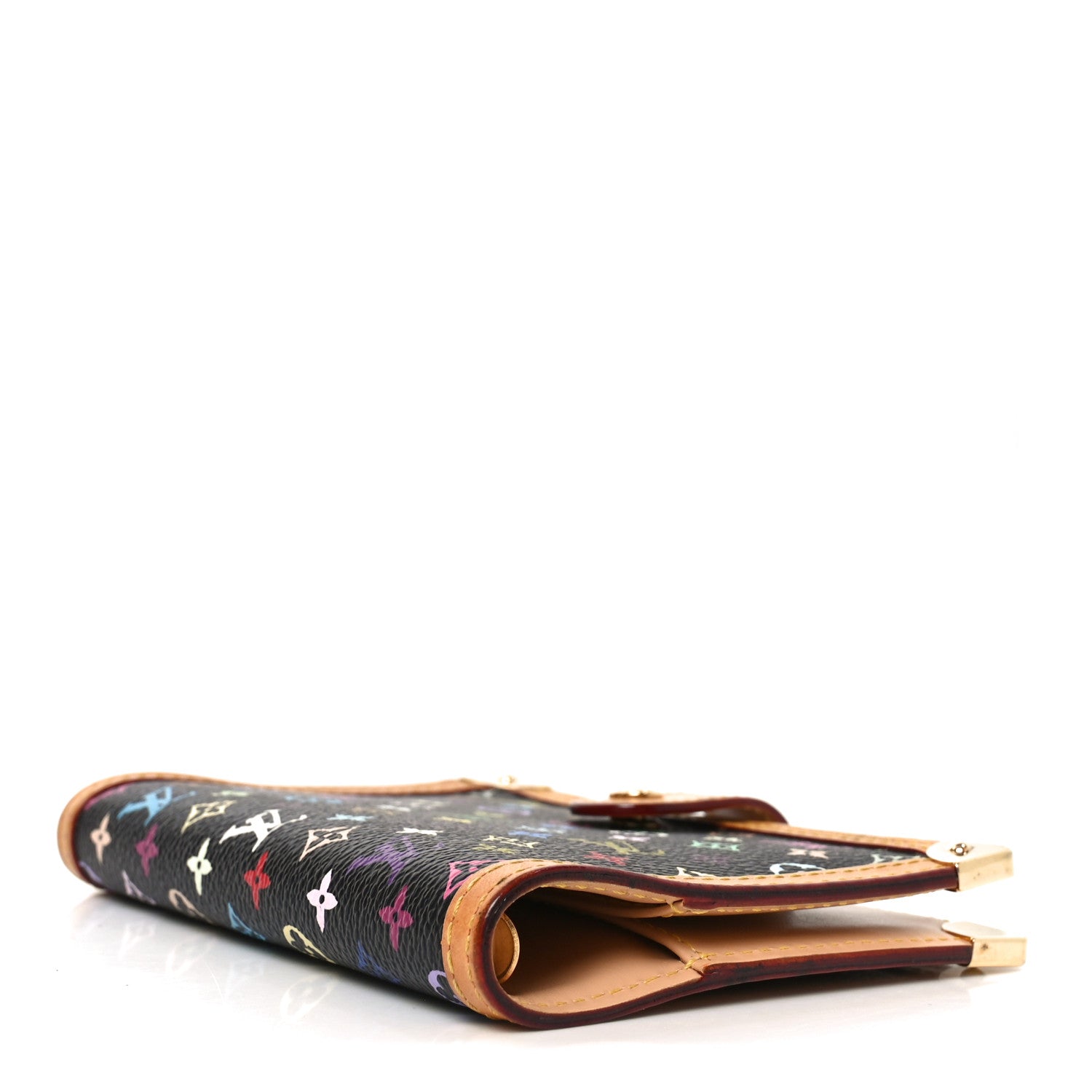 Louis Vuitton Monogram Multicolor Small Ring Agenda Cover Black 4 of 7