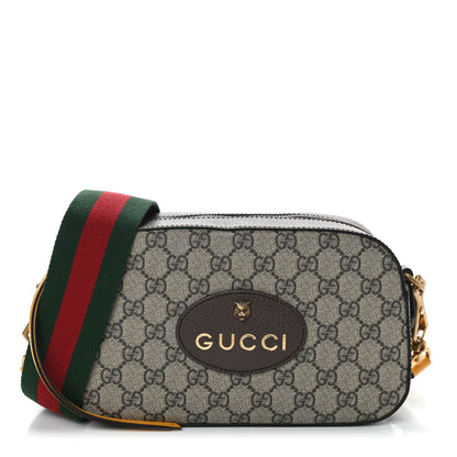 Gucci GG Supreme Monogram Web Neo Vintage Shoulder Bag Beige New Acero Crop 1 of 11