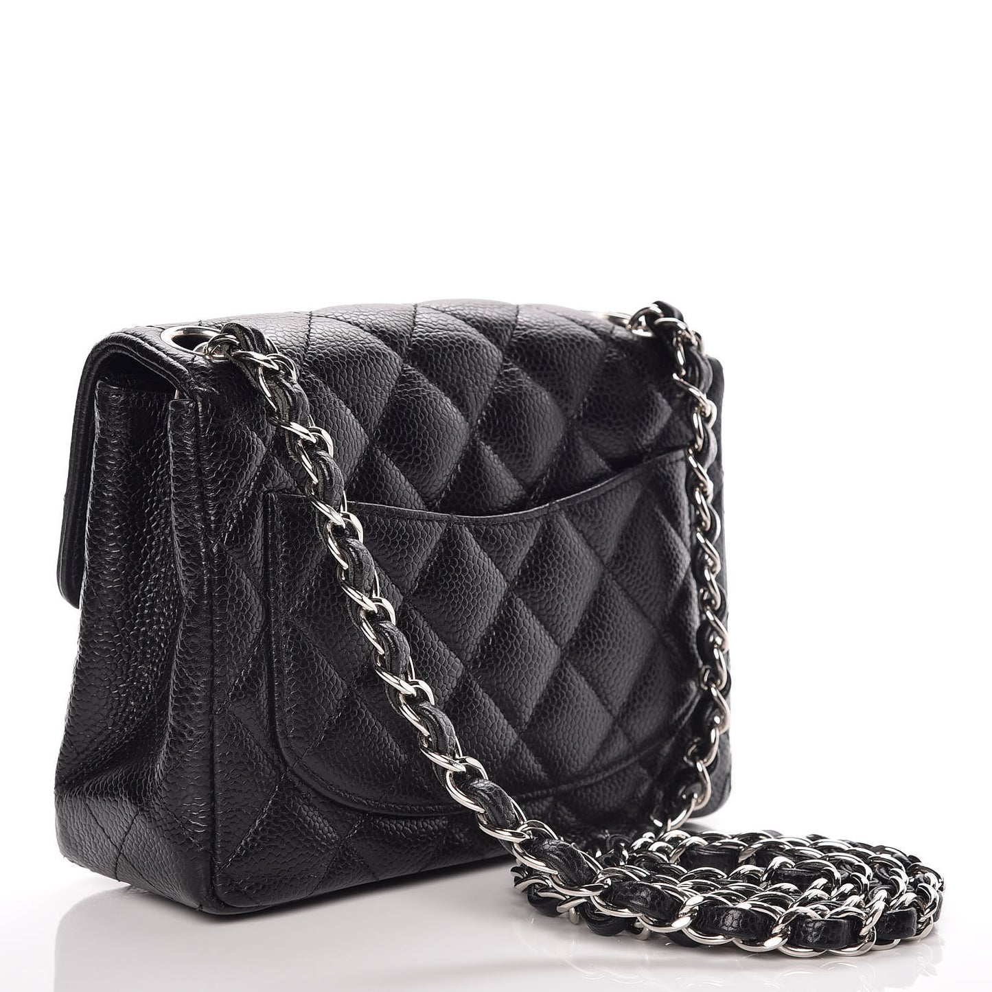 Caviar Quilted Mini Square Flap Black