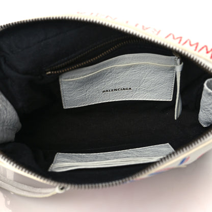 Balenciaga Agneau Graffiti All Over Classic Hardware Reporter XS White Bleu Rouge 5 of 10