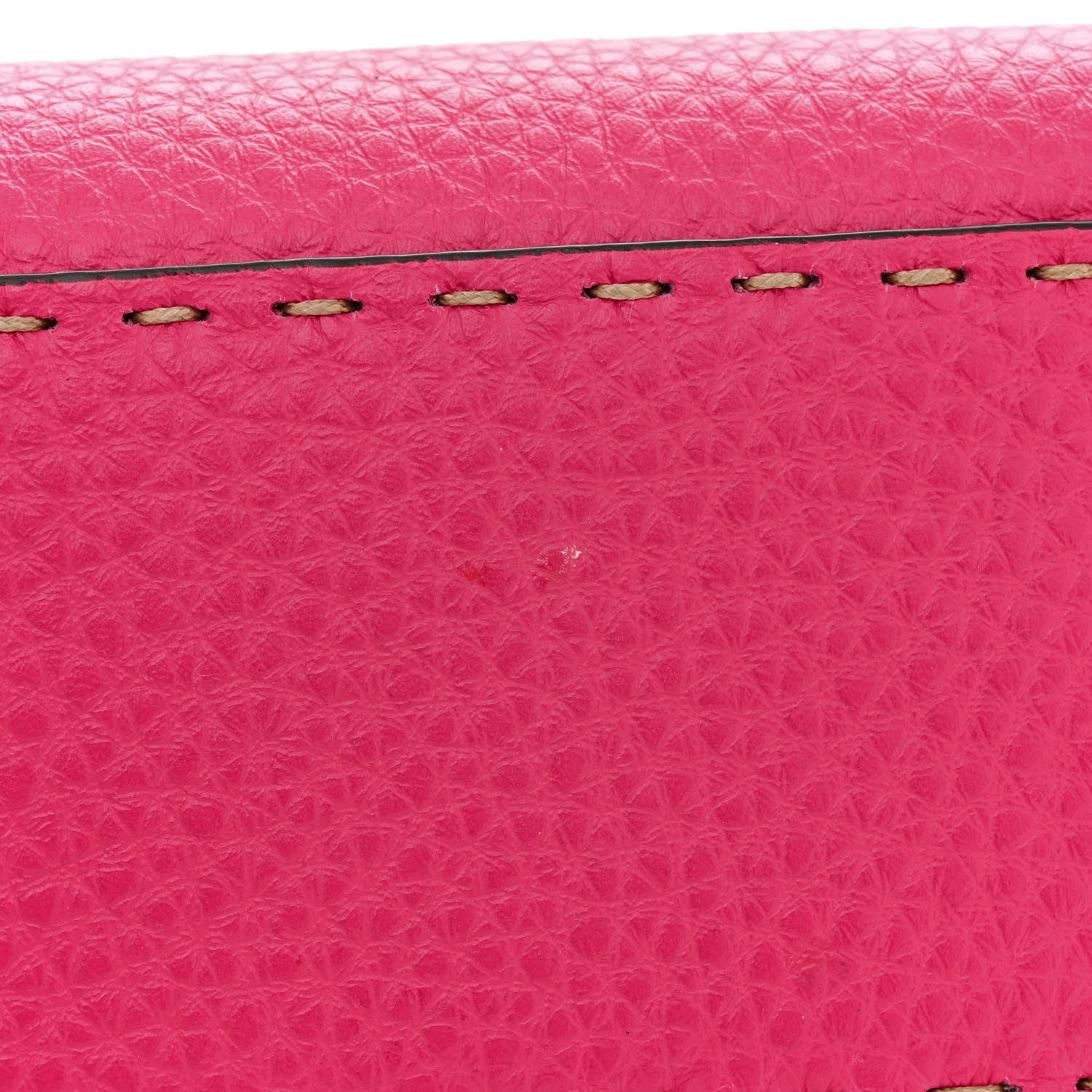 Fendi Cuoio Romano Selleria Mini Peekaboo Iconic Satchel Fuxia 11 of 13