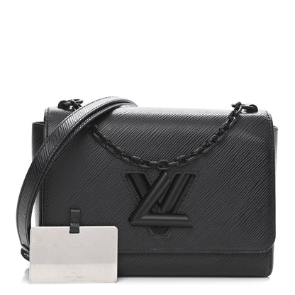 Louis Vuitton Epi Twist Shoulder Bag MM Matte Black 1 of 10