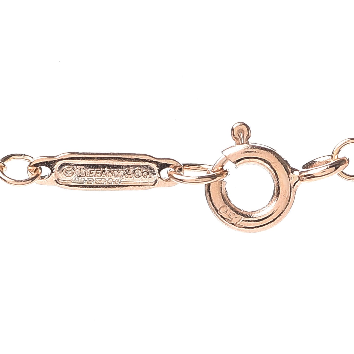 18K Rose Gold Diamond Heart Lock Pendant Necklace