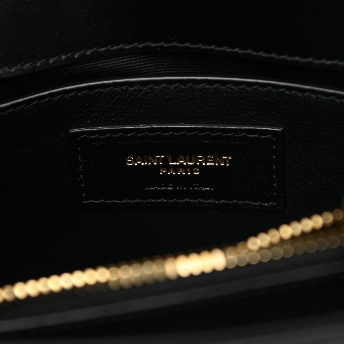 Calfskin Y Quilted Monogram Small Loulou Chain Satchel Black