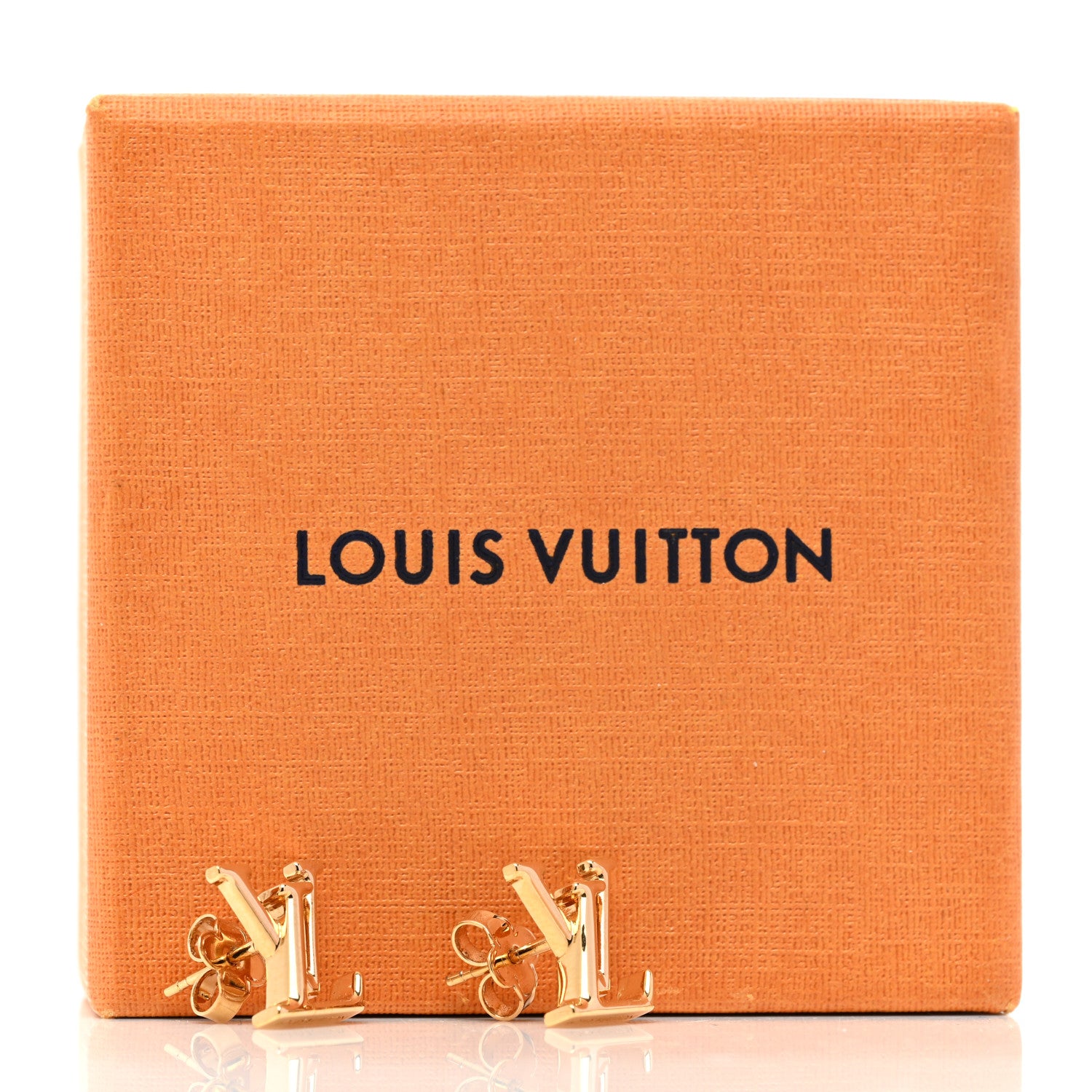 Louis Vuitton Metal LV Iconic Earrings Gold 5 of 5